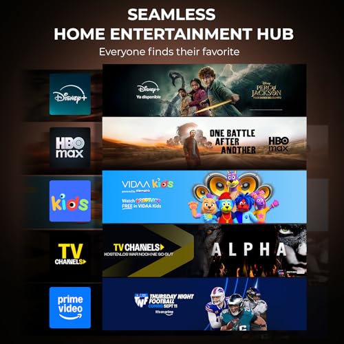 4K Projector with WiFi and Bluetooth, VIDAA Smart Projector 1200+ APPs&Official AirPlay&Voice Control 2000 ANSI Auto Focus Keystone Indoor/Outdoor Projector 60W Dolby Home Theater
