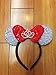 Large wedding white Minnie mouse princess ears headband/Disney princess ears/ Silver white minnie/Tiara Minnie headband