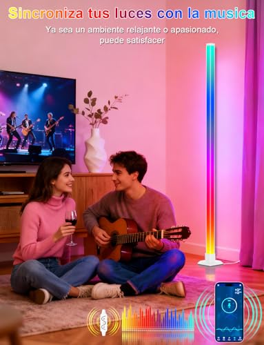 Eleganted RGBIC Barras de luz LED 2Pack, Luces para juegos, retroiluminación de TV con Aplicación Control y Control Remoto con modos de escena y modos de sincronización de música para juegos, PC, TV