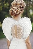 Avtion Angel Fairy Magic Wings Cosplay Costume Stage Accessory Feather Wings (3545 cm, White)
