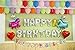 FECEDY® Silver Film Happy Birthday Balloons for Party Decoration