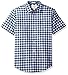 Original Penguin Men's Short Sleeve Uneven Gingham Shirt with Spade Pocket in Lawn