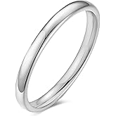 munone 2mm Wedding Bands for Women Men, 14k Gold Plated Titanium Alloy Band Ring, Minimalist Comfort Fit Flat Ring Size 5-10