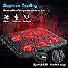 VOXON-Laptop-and-Notebook-Cooling-Pad-With-6-Fans-at-1400-RPM-and-Red-LED-Laptop-Cooler-fits-up-tp-19 VOXON Laptop and Notebook Cooling Pad, Gaming Laptop Stand, 65CMF, With 6 Fans at 1400 RPM, 12 Red LED Laptop Cooler…