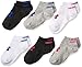 Under Armour Girls Essential No Show Socks (6 Pack), White/Gray/Black, Youth Large
