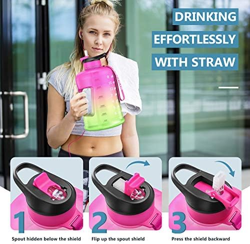 Clear plastic gallon water bottle priced at $21.99.