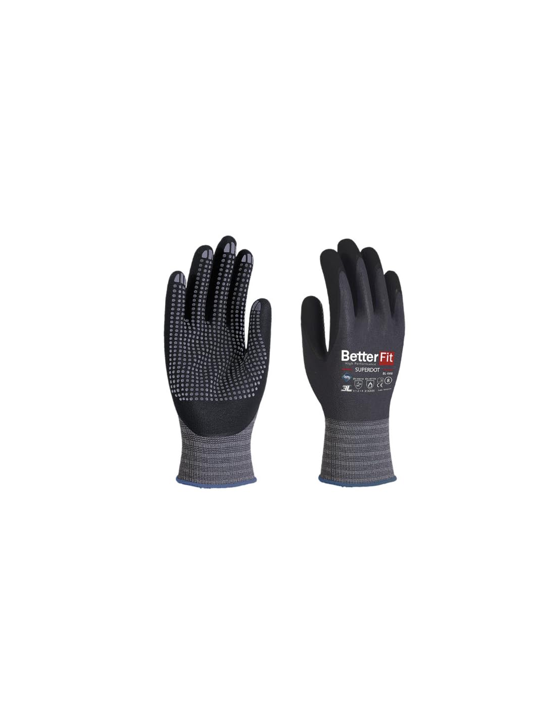 3L 0 Better Fit Superdot Glove with Thermal Protection T 9 Nitrile Foam Palm