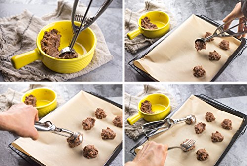 Solula Professional 18/8 Stainless Steel Medium Cookie Scoop, 2-YEAR Warranty