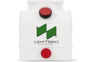 LEAPTREND 4 Quart Poly Power Unit Fluid Reservoir Tank for Hydraulic Systems, Compatible with Dump Trucks Trailers RVs Boats