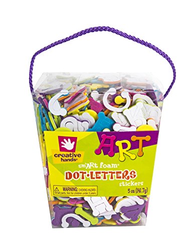 Creative Hands Foam Stickers, Dot Letters, 5 oz