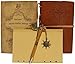 Refillable Journal with Ornamental Embellishment – Nautical Design – Bamboo Pen + Refill Paper Included – Embossed Faux Leather, 7.5 x 5.5-inch – Ideal Diary, Planner, or Sketchbook