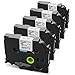 Anycolor Compatible Label Tape Replacement for Brother P-touch TZe-231 TZe Tape 12mm 0.47 Laminated White TZ Label Maker Tape Work with Brother PT-H110 PT-D210 PT-D200 PT-D600 PT1880, 1/2 Inch, 5-Pack primary