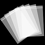 Aubeco Plastic Bags, Pack of 400pcs 3" x 4" 2 mil Thick, Clear Plastic Jewelry Zip Bags, Strong & Durable Poly Baggies with R