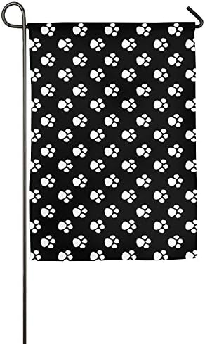 Dog Paw Inspirational Christmas Porch Garden Flags Polyester Fiber Stand 12x18 Emblemize