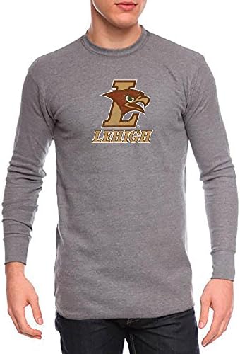 Lehigh University Mountain Hawks Mens Long Sleeve Thermal Shirt Distressed Logo Design 2 (XL)