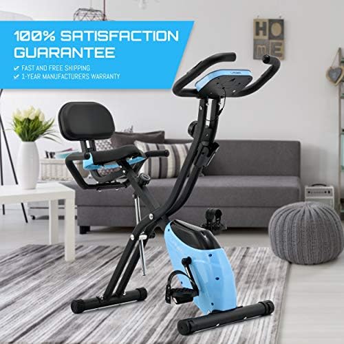 Lanos Folding Exercise Bike with 10Level Adjustable