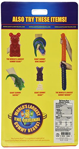 GIANT GUMMY BEAR Big Bear Six Pack- Cherry/Blue Raspberry/Apple - Thumbnail 4