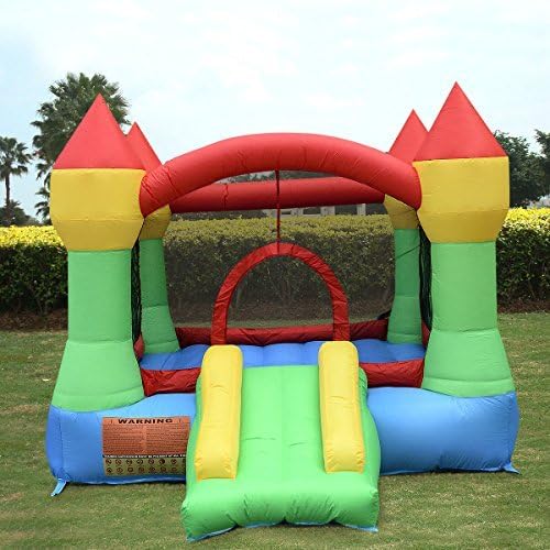 New Inflatable Mighty Bounce House Castle Jumper Moonwalk Bouncer Without Blower