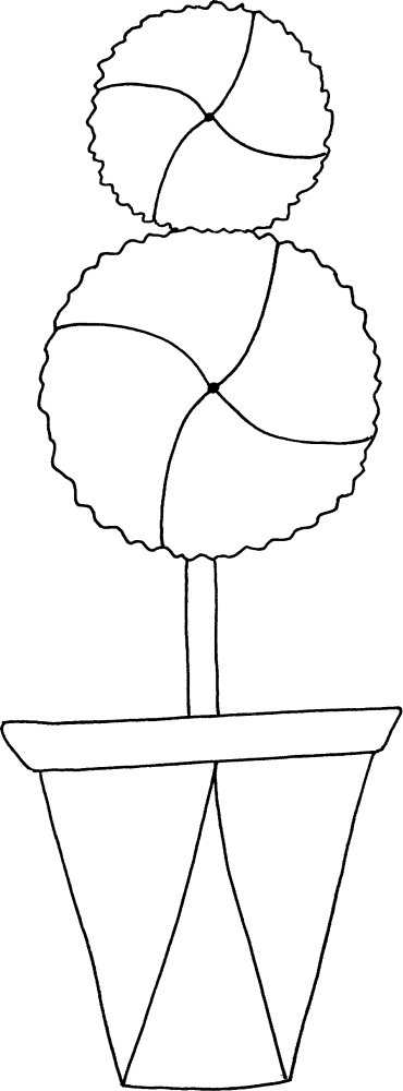 Lindsay Mason Designs LM Zendoodle Topiary Clear Stamp