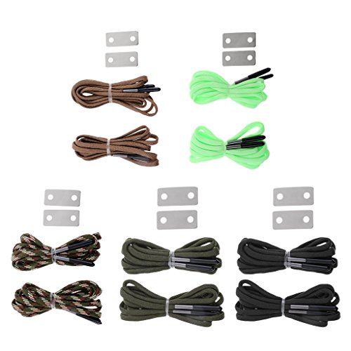Flameer Multifunction Paracord Shoelace Outdoor Survival Shoe Boot Laces for Hiking, Camping, Climbing, Fishing or Hunting - Brown, 134cm