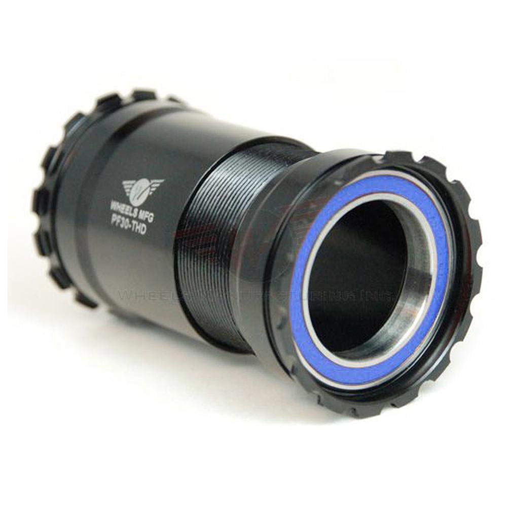 Wheels Manufacturing Pressfit 30 Bottom Bracket Threaded Together Alloy black Bike Pack Accessories