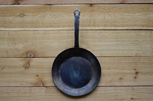 10” Hand Forged Skillet Ironware Classic Edition Blue Carbon Steel Pan Forged Iron Frying Pan Professional Kitchen Pan Blue Kitchen Ironware