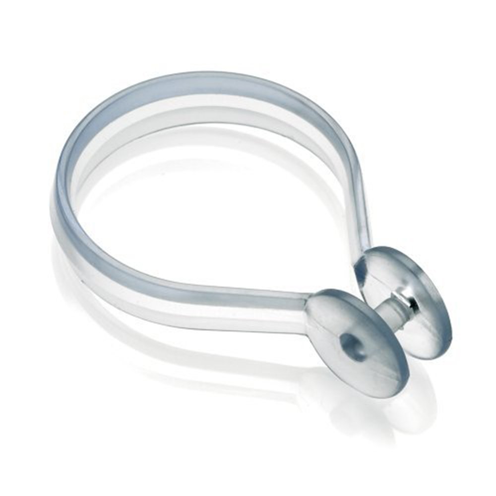Croydex Clear Shower Curtain Button Rings, Pack of 12, Clear,33mm