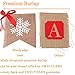 Jolik Merry Christmas Burlap Banner with 4 Red Bows - Merry Christmas Banner Decoration for Fireplace Wall Tree