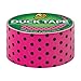 Duck Brand Printed Duct Tape 285221, Single Roll, 1.88 Inches x 10 Yards, Pink & Black Polka Dots