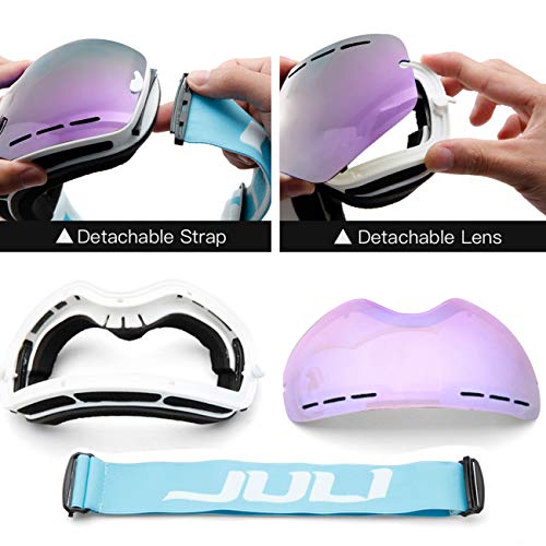 Juli Ski Goggles,Winter Snow Sports Snowboard Goggles with AntiFog