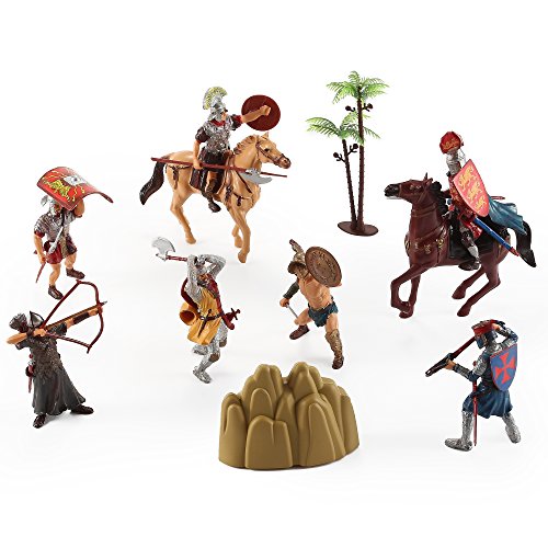 Roman Legion Warriors Military Soldier Action Figures Historical Playset (Set of 7)