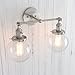 PERMO Double Sconce Vintage Industrial Antique 2-Lights Wall Sconces with Dual Mini 5.9