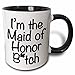 3dRose I'M The Maid Of Honor Batch Black Two Tone Mug, 11 oz