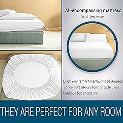 SONORO KATE 100% Bamboo Queen Size Bed Sheets Set