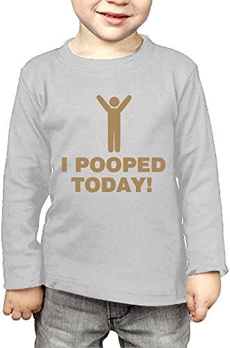 Intaiqub I Pooped Today Children's Long Sleeves T-Shirt 2 Toddler Gray