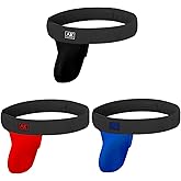 Arjen Kroos Men's Jock Strap-Free Back Thong Underwear 3 Pack Dual Pouch Modal Athletic Supporter
