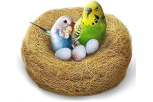 MERIC CoCoo Coconut Fiber for Birds, for Arts & Crafts Projects, Parakeet Nesting Material for Comfortable Bedding in Nesting Box, Great for Nest Building and Hideouts, 1.5 oz