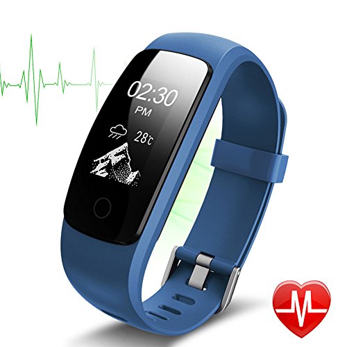 Fitness Tracker HR Lintelek Aktivität Tracker fitness armband mit integrierter Herzfrequenzmessung am Handgelenk , IP67 Wasserdicht fitness uhr mit GPS Schlaftracker Kalorienzähler für Android und iOS