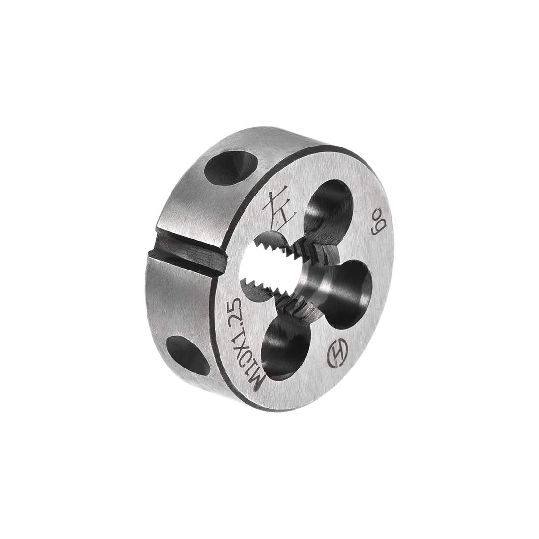 sourcing map M10 X 1.25 Metric Round Die, Machine Thread Left Hand Threading Die, Alloy Tool Steel Screw Thread Cutting Die