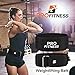 Squat Belt for Men & Women | Improve Your Powerlifting Form & Technique | Heavy Duty Pro Leather Belt with Adjustable Buckle (Black/White, Large)