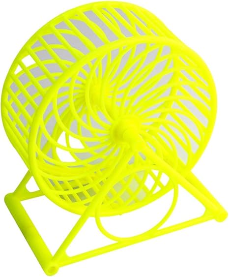 Amazon Co Jp 1ピースハムスタートレーニングホイールハムスターサイレントスピナーペットエクササイズおもちゃ用小動物ハムスター マウスマウスイエローサイズが小さくて携帯に便利 ホーム キッチン
