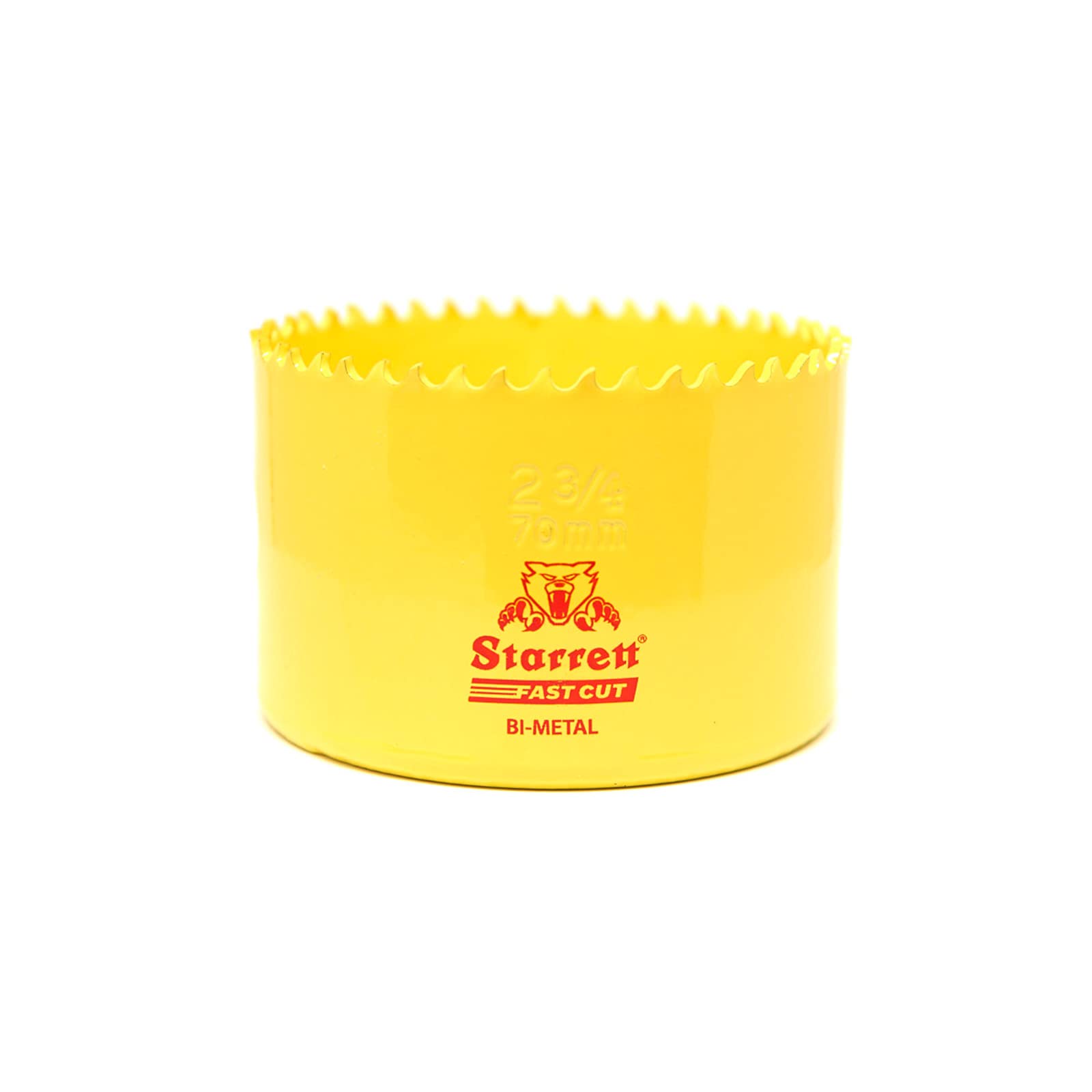 Starrett HSS Bi-Metal Fast Cut Hole Saw - 70mm - For Metal, Wood, Plastics