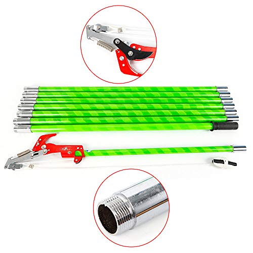 QIZHI Stangensäge Baumschere Trimm-Set Verlängerungsstange Schneide Baum Astschere Handstangen Sägen 26 Fuß – Bild 4