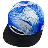 Samtree Unisex Snapback Hats,Coconut Tree Landscape Printed Flat Brim Baseball Cap(02-High Spindrift)