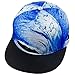 Samtree Unisex Snapback Hats,Coconut Tree Landscape Printed Flat Brim Baseball Cap(02-High Spindrift)