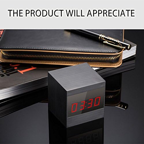 Bybest HD 1080P Grain Infrered Remote Control Alarm Clock with Spy Camera,Support Night Vision,Motion Detection,Charging while Recording,24 Monitoring for Home Security