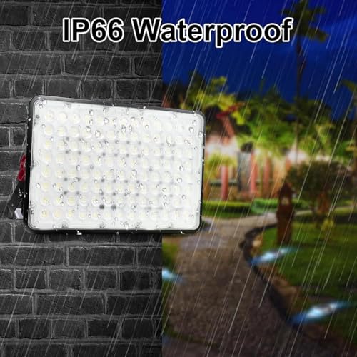 400W Reflectores Led Exteriores,con Interruptor, IP66 Water Proof, para Parques de Atracciones, Jardines, Garajes, Plazas, Fábricas, Estadios, Patios (Sin Enchufe)
