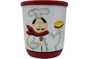 ACK Utensil Holder, Utensil Crock, Modern Kitchen Decor, Kitchen Storage (Bistro Chef)