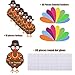 Jetec 10 Pieces Thanksgiving Turkey Craft Paper Turkey with 60 Pieces Colorful Feathers and Glue Points for Thanksgiving Party Craft Activities