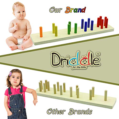 Wooden educational sorting and stacking toy - Learn color and shape recognition - puzzle blocks toy for toddlers - preschool Children game - Kids Montessori education
